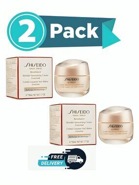 2X Shiseido Benefiance Wrinkle Smoothing Cream 50 ml / 1.7 oz | Anti-Aging